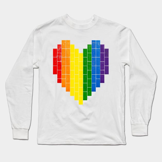 Pride Heart Long Sleeve T-Shirt by CrowingHensBindery